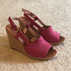 Kate Spade 7.5 Pink Wedge Sandals